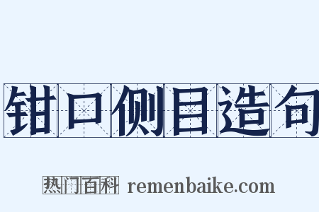 钳口侧目造句是什么意思的图片